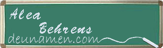 Alea Behrens Visitenkarte